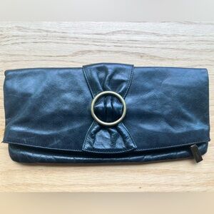 HOBO International Leather Clutch: Black